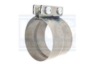 Abrazadera ancha tubo escape 4pulg. Ford Cargo