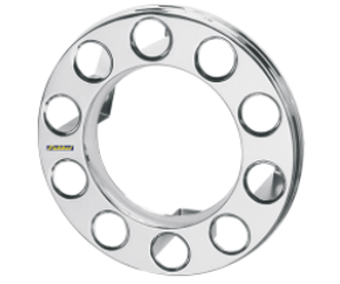 Tapa de Rueda  delantera 10 orificios cromada, 3 soportes