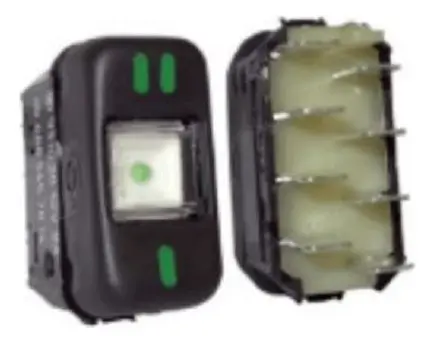 Interruptor de Luz 12V Negro  Micro Volare - 