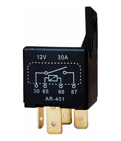 Reley  12 Volt  30A 4 Teminales Auxiliar. Gral. 