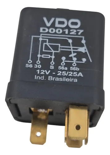 Reley  12 Volt 5 Teminales Luces Altas y Bajas VW